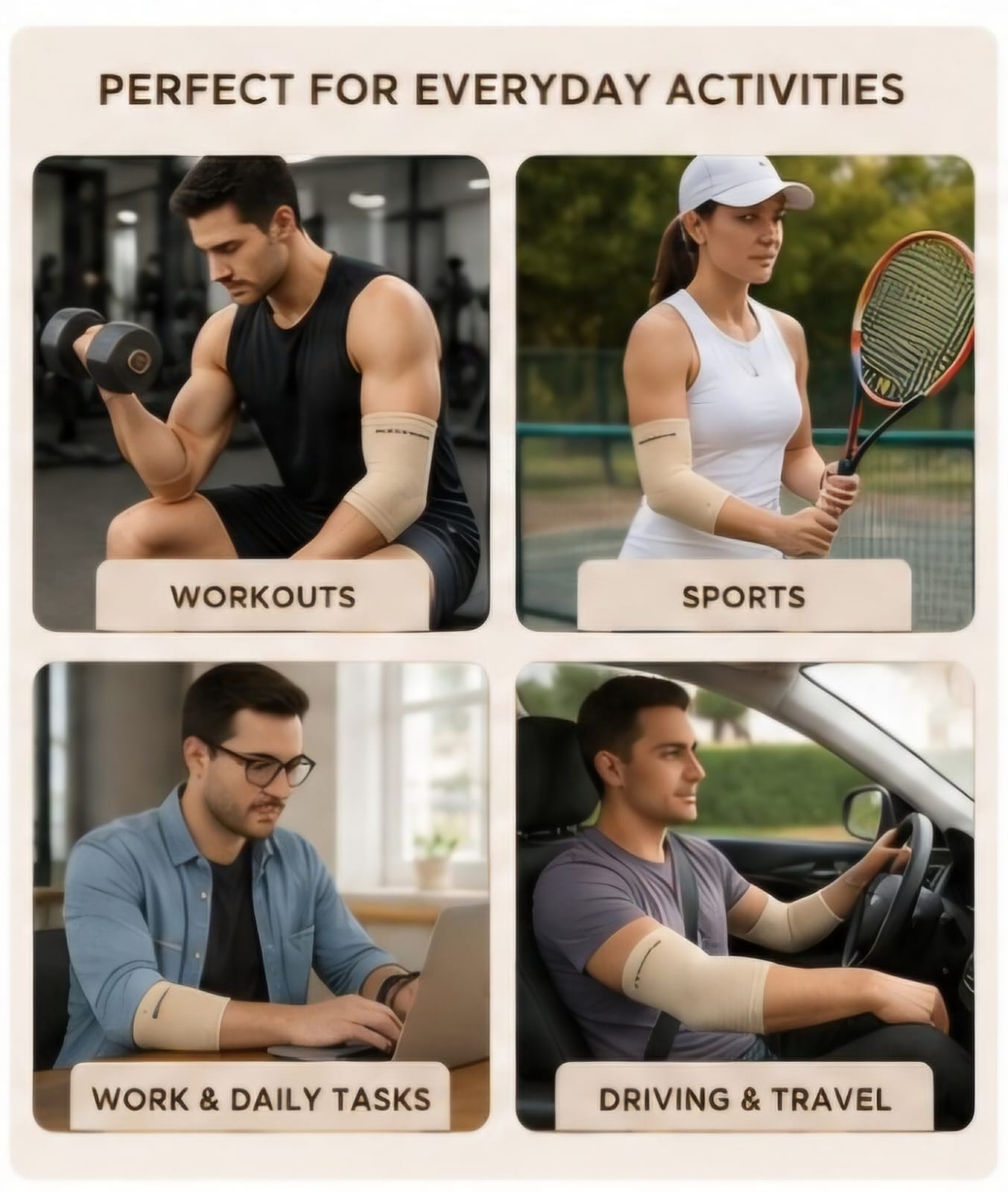 BareSleeves™ Elbow Support Sleeve | Premium Compression Sleeve for Sports & Daily Support