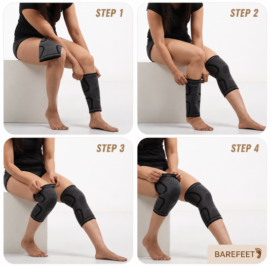 Barefeet™ Knee Support Sleeve | Compression Knee Brace for Sports & Pain Relief