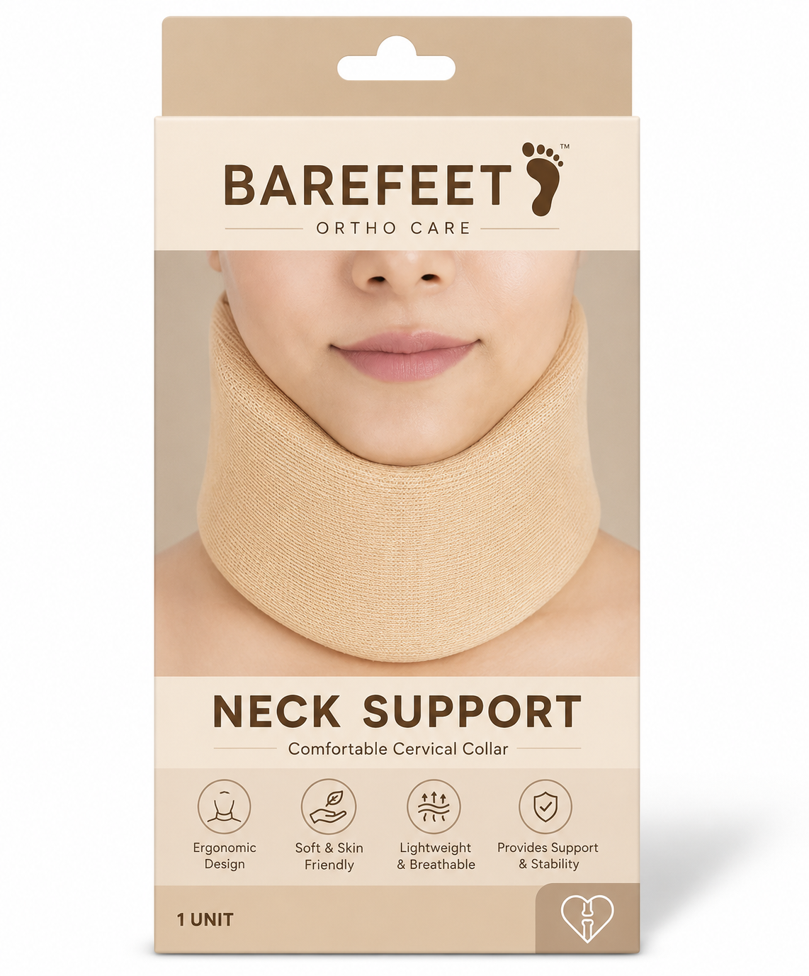 Barefeet™ Neck Support Collar | Soft Cervical Collar for Neck Support & Everyday Comfort